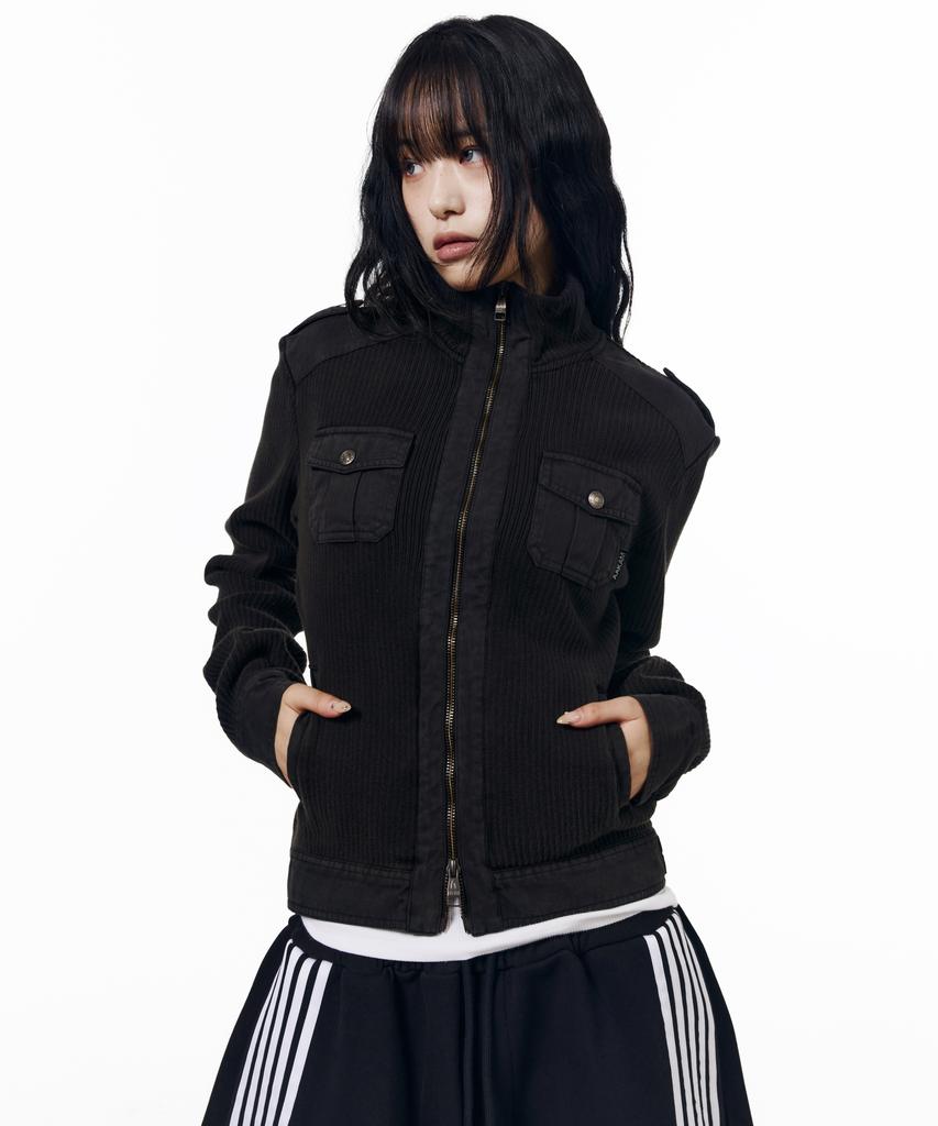 AAKAM Zip-Up Dying Jacket (Black)