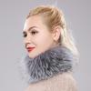 Новый женский шарф из натурального лисьего меха, женские натуральные шарфы-кольца из лисьего меха, милая эластичная вязаная повязка на голову из натурального лисьего меха для девушки