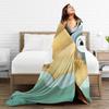 Puffin Rock Oona Baba Fashion Blanket Flannel Decoration Cartoon TV Watercolor Multi-function Super Soft Throw Fashion Blankets for Office