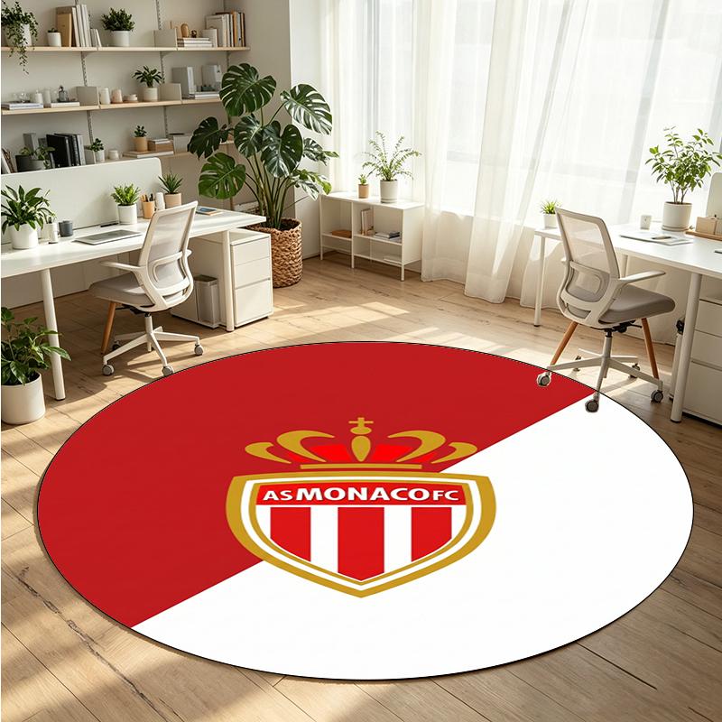 Monaco FC Printed Round Crystal Velvet Rug Soft Non Slip Floor Carpet For Bedroom Holiday Gift