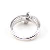 Серебряное кольцо 'Câlin' серебристо-белое - 9 мм