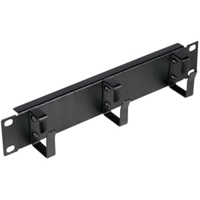 Panneau de gestion de câbles - EQUIP - 10" - 1U - Noir - 3 anneaux