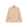 Solid Color Polo Collar Casual Quick-Dry Jacket Men Jackets Light-Wheat A5SDE-EH3