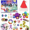 New 24days Christmas Advent Calendar Blind box Anti Stress Toys Christmas Tree Santa Claus Deer Hat Countdown Calendar Kids Gift