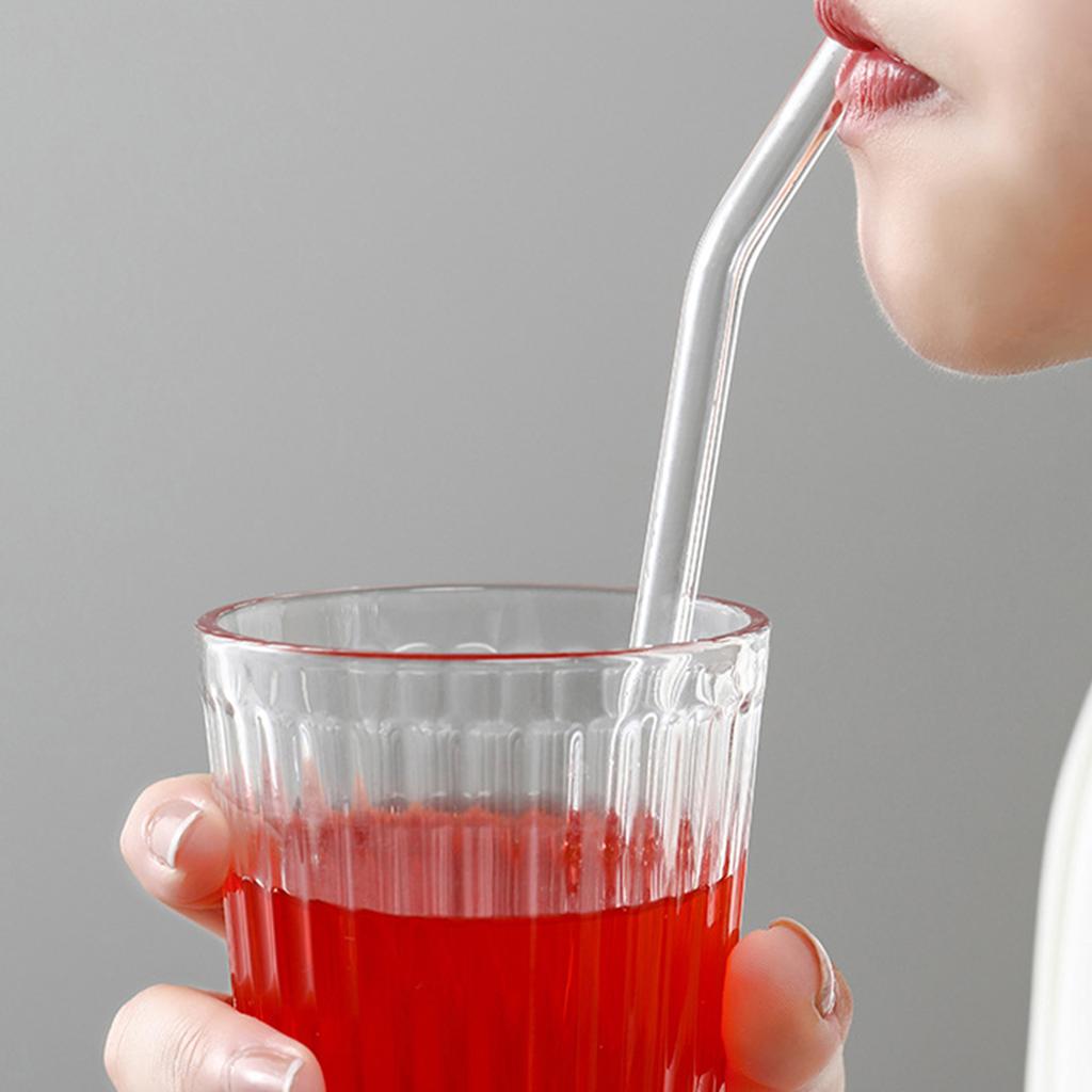 Набор прочных стеклянных трубочек для питья. Модный набор щеток для стеклянных трубочек для питья, позволяющий сократить количество пластиковых отходов в повседневной жизни.