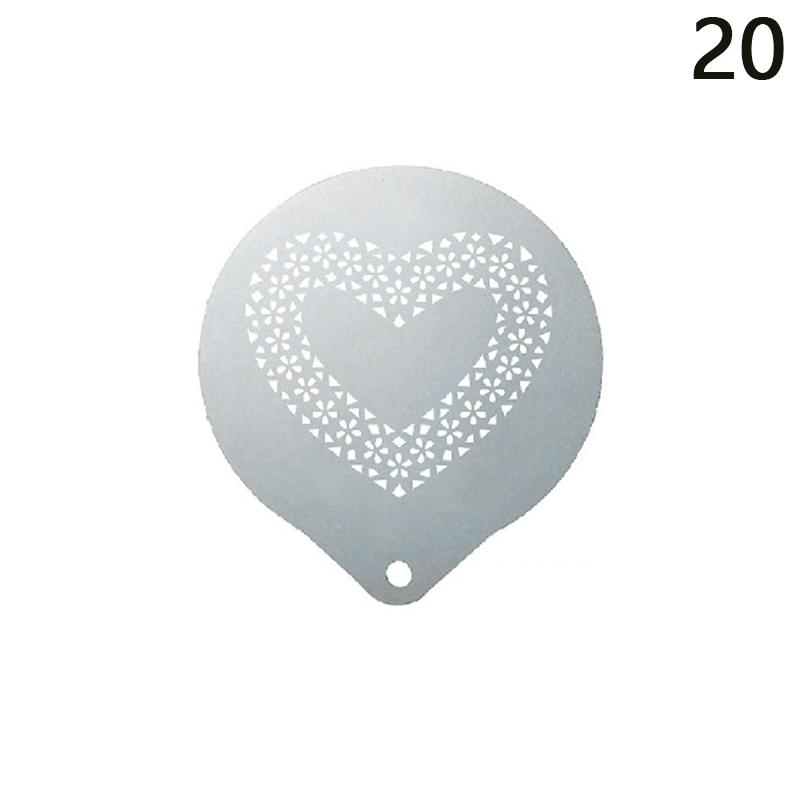 Форма для цветения из нержавеющей стали, необычная модель для штамповки кофе, утолщенный трафарет для распыления кофейной молочной пены