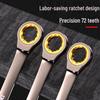 72-Teeth Dual-Purpose Swivel Head Ratchet Wrench - Ideal for Quick Automotive Repairs