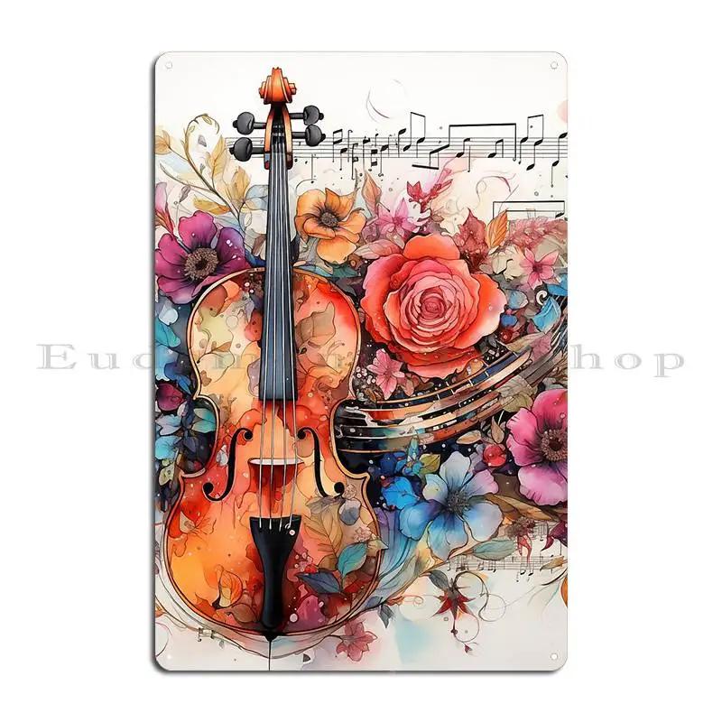 Telecaster Watercolor Metal Plaque Poster Decoration Printed Cinema Pub Garage Decoration Tin Sign Poster