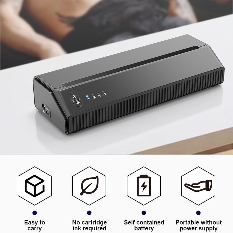 Машина для переноса татуировок Портативный беспроводной термопринтер BT Фототестер Бумажный принтер