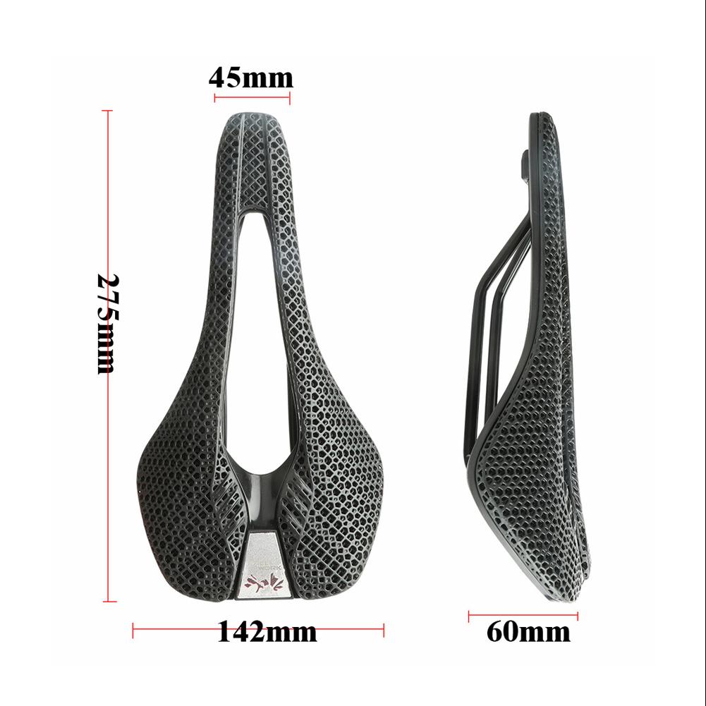 RACEWORK 30CRMO Bicycle 3D Printed Saddle Mountain Road Cycle Saddle Comfortable Honeycomb Structure Hollow Bicycle