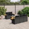 VidaXL Garden Lounge Set with Cushions 6 Pcs, Patio Sofas, Patio Furniture Set, Outdoor Furniture, Black 3259024
