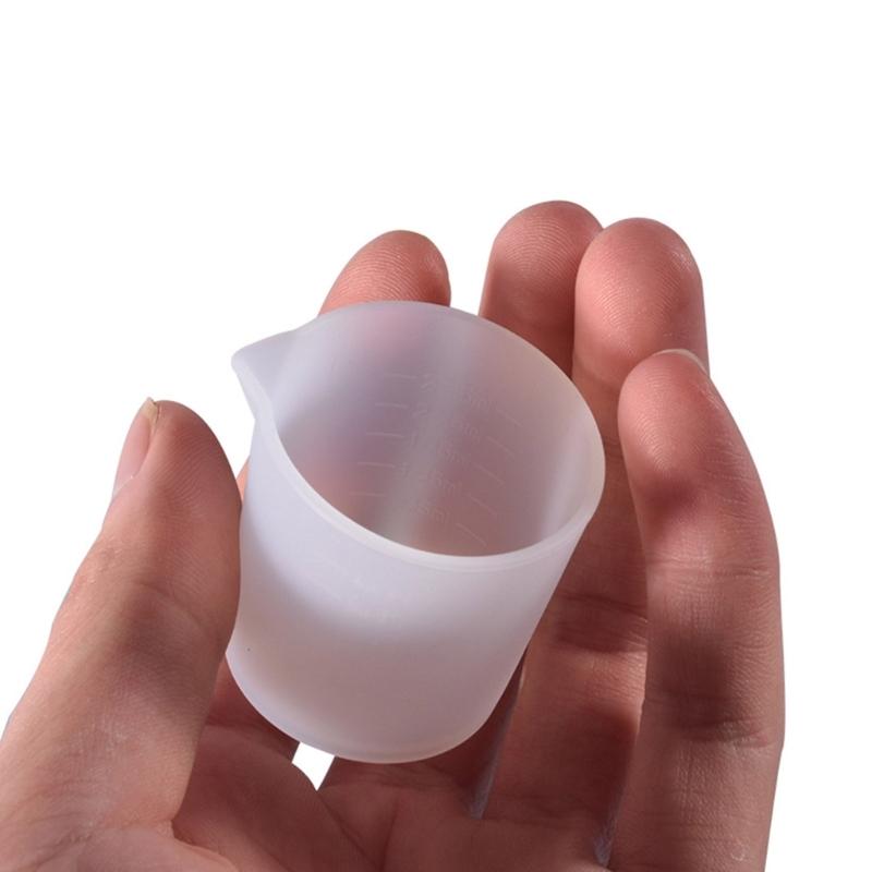 2 Pcs Reusable Silicone Measuring Cups Epoxy Resin Mixing Cups Non-Stick Paint Pouring Cup Jewelry Making Tool Durable