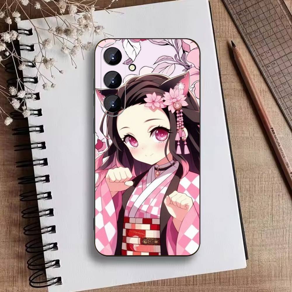 Nezuko K-Kamado Phone Case For Samsung Galaxy A73,21,22,32,71,53,52,51,80,5G Soft Black Cover