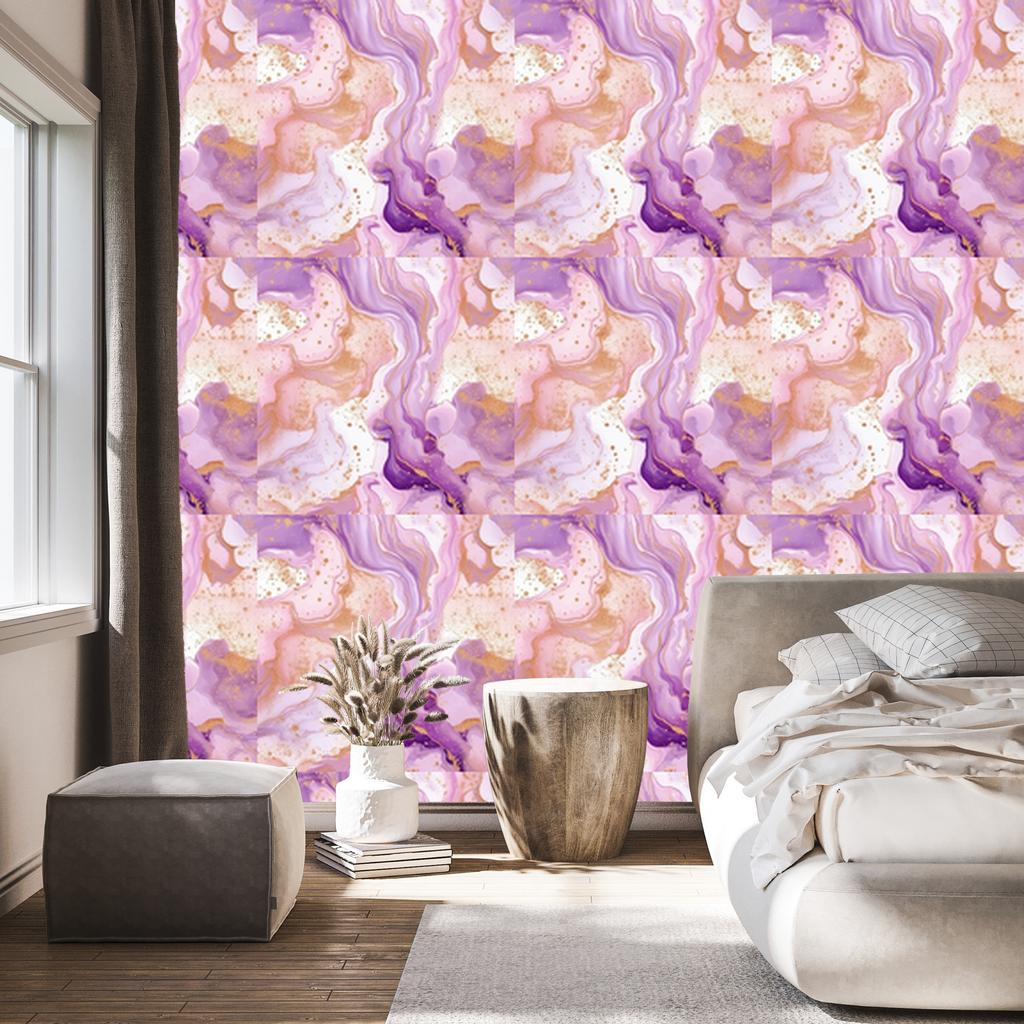 Powder pink and coral ink wallpaper for living room and bedroom 50x1000