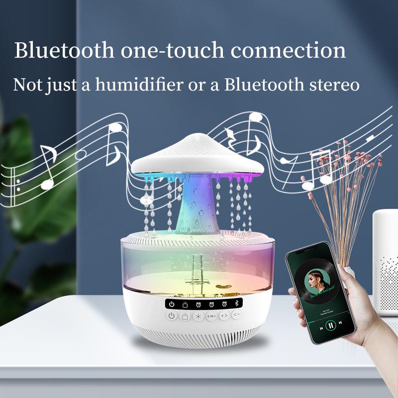 Инновационный увлажнитель «Капля дождя» с Bluetooth-колонкой и семицветным грибовидным ночником