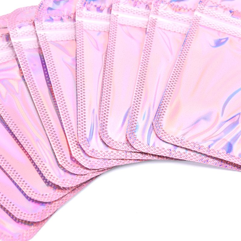 50шт 4 стиля лазерная упаковка сумка плоская косметичка голографические мини-сумки