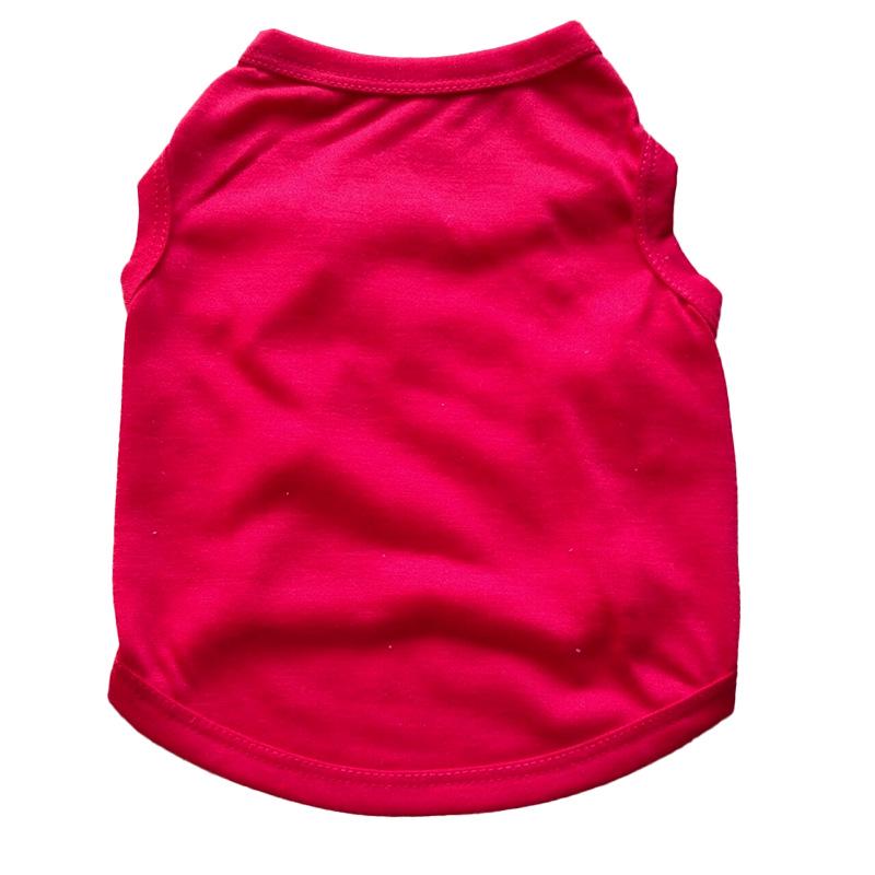 Весенне-летняя однотонная эластичная футболка-жилет для собаки