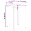 Bartisch in White 70 x 70 x 105 cm Solid Pine Wood