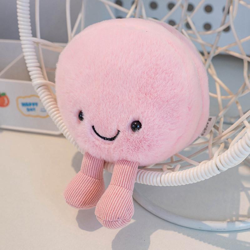 Scented Macaron Plush Toy With Smiling Expression For Kids Room Decoration