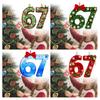 67 Funny Christmas Ornaments 2025 Handmade Santa Ornament Six Seven Meme Decoration Rearview Mirror Holiday Gift Decor