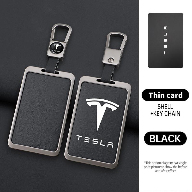 Кожаный Чехол-Держатель для Умного Ключа-Карты NFC для Автомобиля Tesla Model 3 Model Y Аксессуары для Брелока Автомобиля