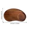 Wooden Fruit Platter with Coaster Food Dish Serving Ware Solid Wood Plate  Hotel