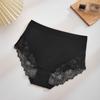 Women's Lace Stitching Seamless Panties High Waist Large Size Briefs Hip Lifting Underwear M-2XL