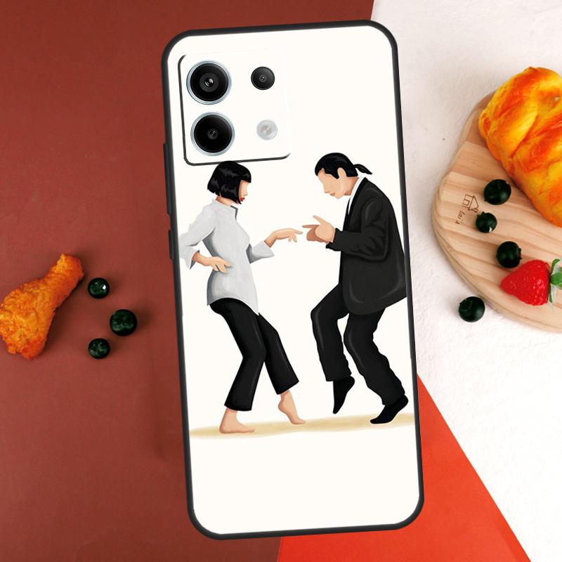 Pulp Fiction Dancing Case For Xiaomi Redmi Note 14 13 Pro 9 10 11 12 Pro 10S 11S 12S Redmi 14C 13C 10C 12C Coque