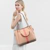 European and American Popular Large Capacity Tote Bag Spring New Fashion Pink Grid Women's Bucket Bag High Grade Texture PU Leather Ladies Handbags