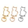 Creative Kitten Keychain Zinc Alloy Spring Dog Buckles Shaped Buckles DIY Jewelry Buckles Hardware Accessories Cat Lobster Clasp