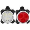 2 Pcs Mountain Bike Headlight and Tail Light Waterproof Lightweight Full Enclosure Design Cycling Warning Equipment