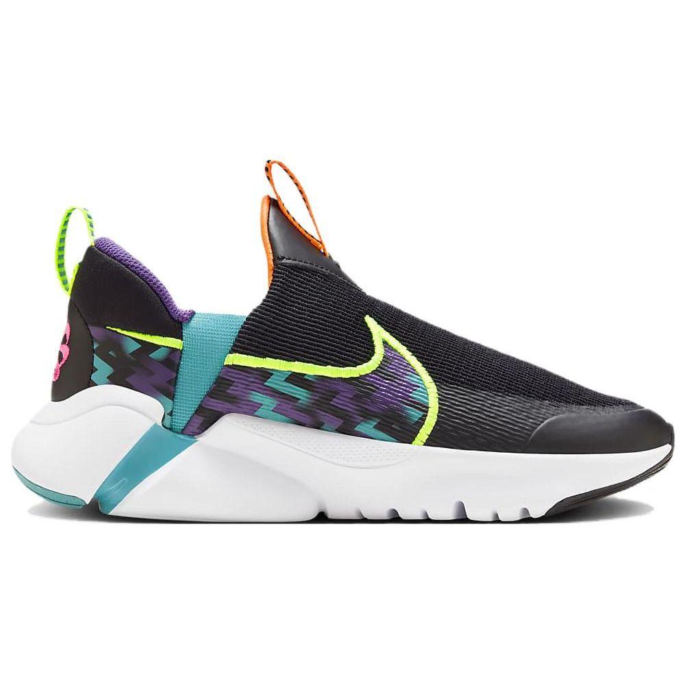 Nike Flex Plus 2 Next Nature SE GS Black Nebula Blue Детские кроссовки Dream-Purple Fluorescent-Yellow FB2354-001