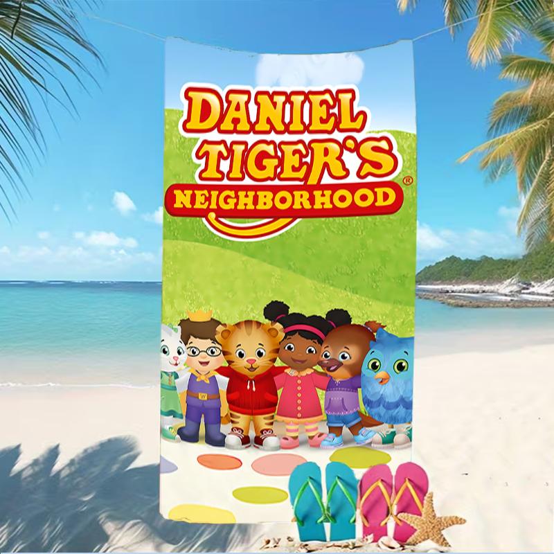 Beach Towel with Daniel Tiger's Neighborhood Pattern - soft,absorbent,machine washable Lightweight&Modern,swimming,Travel Essentials