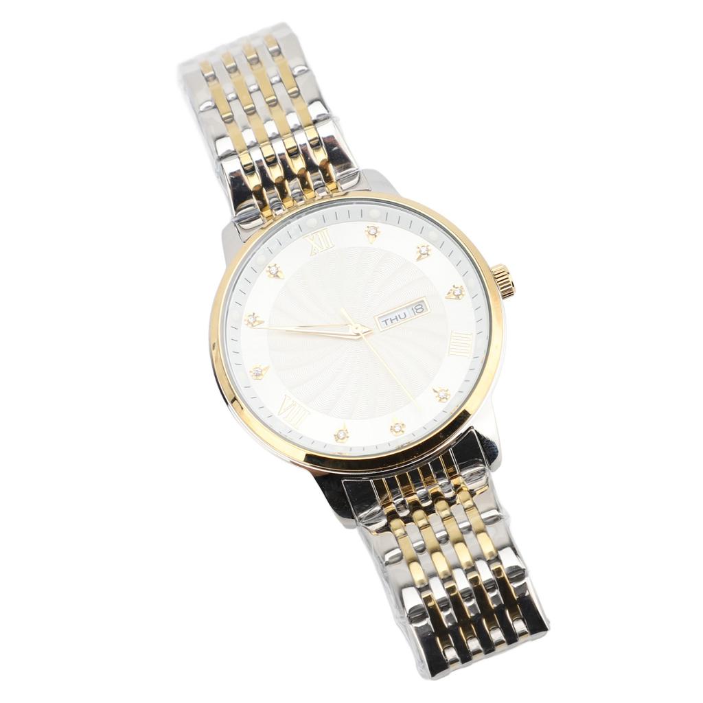 Quartz Men Watch Business Stylish Wristwatch Water Resistant Men Watch with Date Function for Business