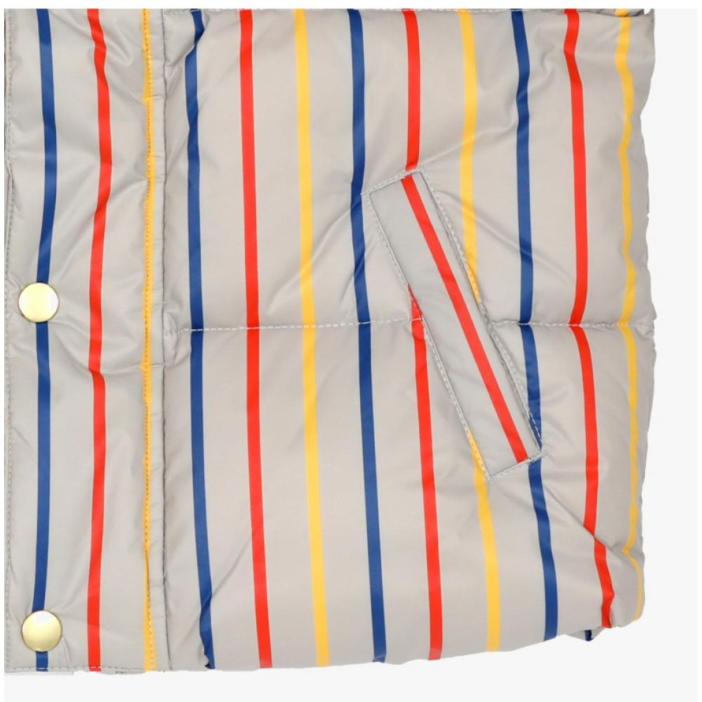 Mini Rodini Kids Jacket Clover Emb Stripe Citypuffer 2571013500