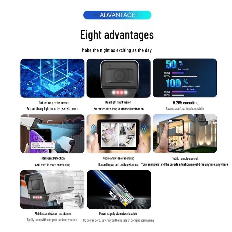 Hikvision 4MP PoE Outdoor Full-Color Night Vision Bullet Camera