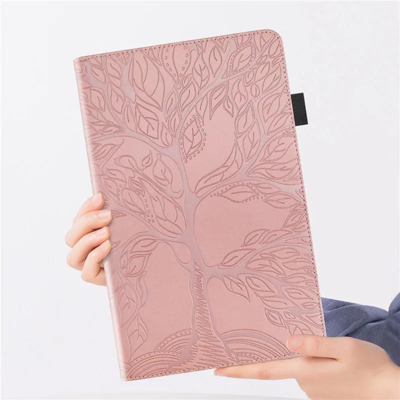 Чехол Funda For Redmi Pad Pro Case 12.1 дюймов Emboss Tree PU Leather Flip Cover для Poco Pad Xiaomi Redmi Pad Pro Case Coque 12.1"