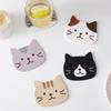 Non-slip Cat Shaped Silicone Cup Mat Holder Coffee Tea Drinks Cartoon Coaster Drink Stand Kitchen Insulated Pad Accessories