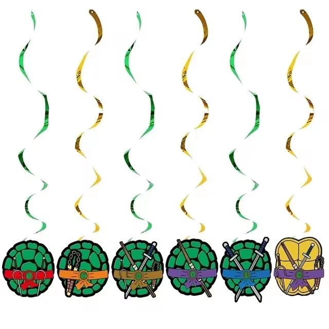 Cartoon Turtles Birthday Party Decoration Favors Cups Plates Stickers Bunting Flag Balloons For Kids Favors Baby Shower Supplies
