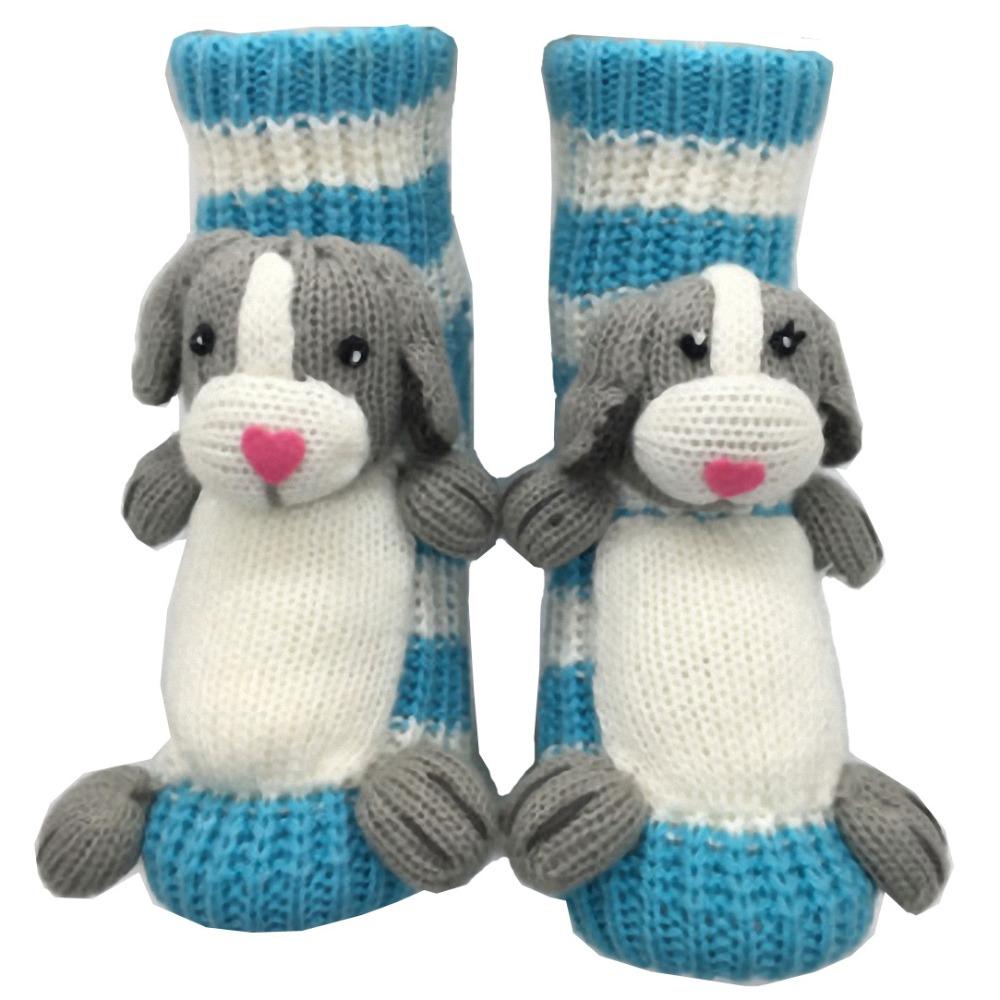 3D Knit Animal Socks Hand Crocheted Double Layer Novelty Floor Socks Anti-Sweat Breathable Winter Socks Christmas Gifts