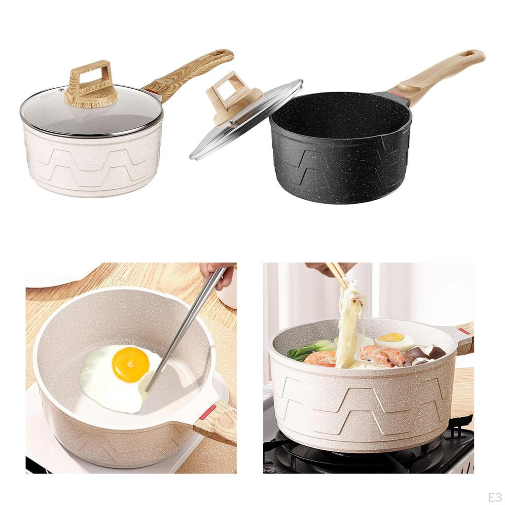 Молочный горшок с антипригарным покрытием для детского завтрака, 16 см, маленькая сковорода для плавления шоколада, нагревание, плавление, приготовление пищи