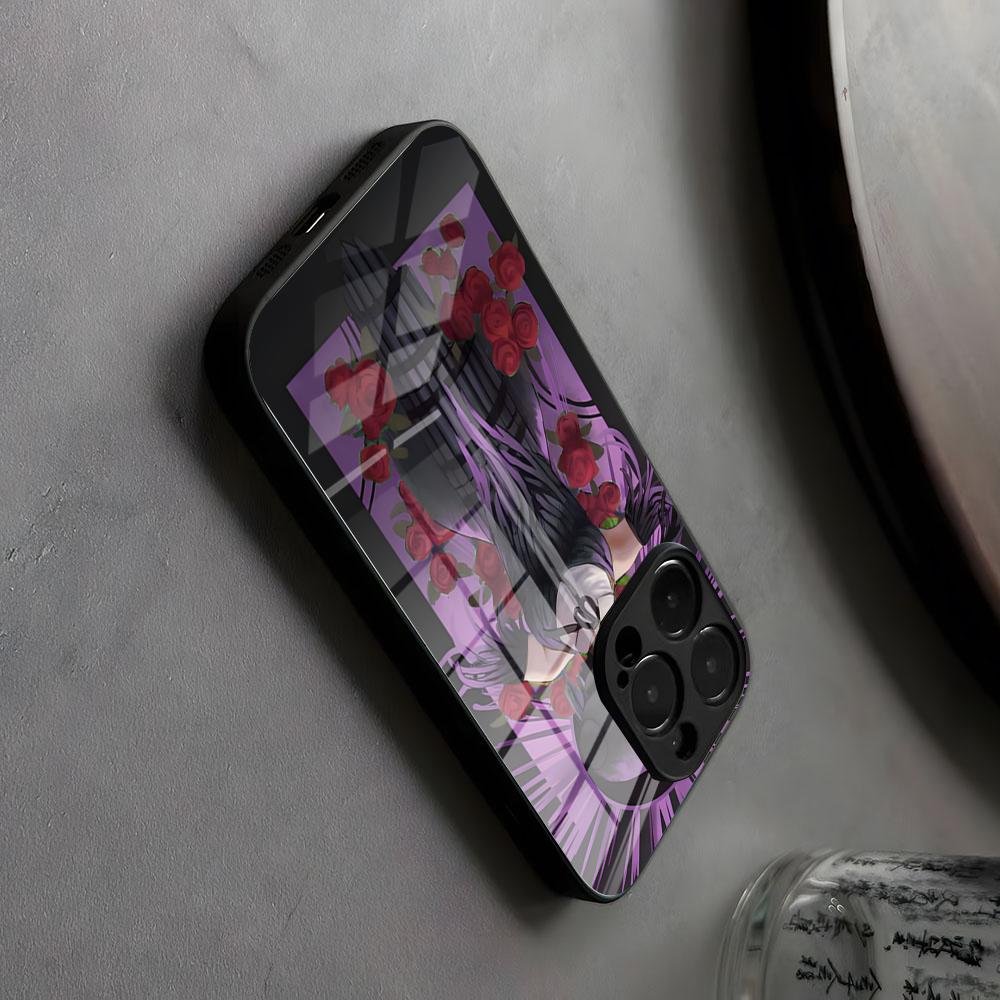 Reze Beauty Японское Аниме Чехол для Телефона Стекло Для IPhone17 Air 16 15 17 14 Pro Max 13 12 Простой Стиль 11 X XS XR Plus Для Samsung S 2