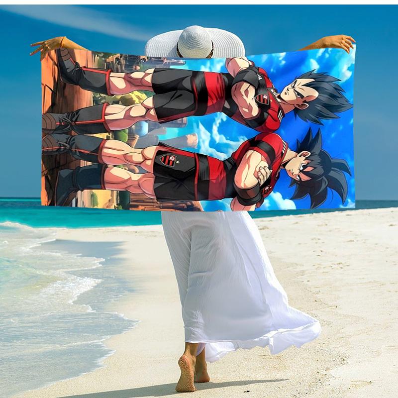 1pc Dragon Ball Z Saiyan Brothers Cartoon Quick Dry Microfiber Bath Towel for Swimming Surfing Camping Unisex Holiday. SJT7201110