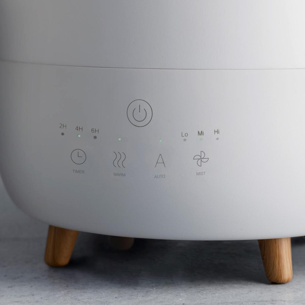 Гибридный увлажнитель воздуха Three Up с максимальным объемом увлажнения 10 Tatami Fogmis White с гарантией 1 год, ограниченная авторизованным объемом 3,5 л и производительностью 350 мл/ч HB-T2153WH