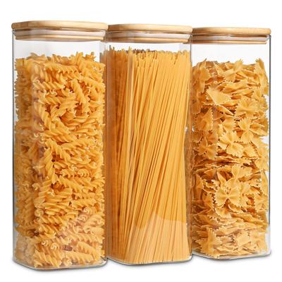 ComSaf Pasta Case 2100 мл квадратный контейнер для хранения пасты стеклянная канистра герметичный контейнер для пасты банка для хранения запечатанная банка контейнер для хранения продуктов с
