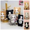 Soft Animal Little Cat Keychain Fluffy Stuffed Kitten Keyring  Backpack Decor