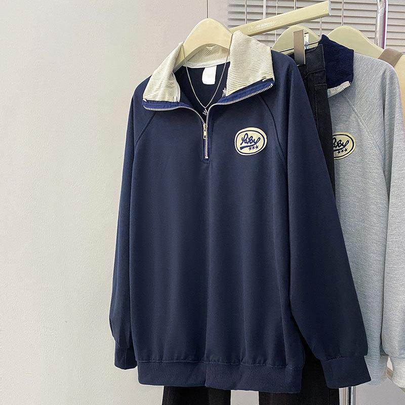 Женский свитшот 2025 XL в американском ретро-стиле - Новый тонкий весенне-осенний стиль