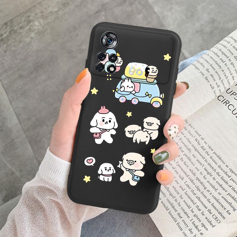 For POCO X4 Pro 5G NFC Case Watermelon Cute Fruit Love Heart Butterfly Women Dog Flower Silicone For Poco X4pro 5 G Phone Cover
