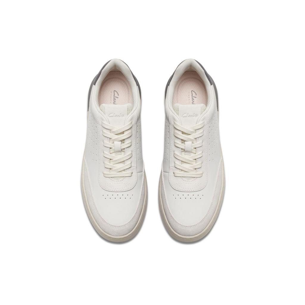 Clarks Ткань Кожа Удобные Модные Низкие Кроссовки Мужские кроссовки Белый 261767267