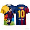 Футболка мужская Messi Superstar с 3D-принтом, спортивная, быстросохнущая, дышащая, для улицы, уличного стиля, командных тренировок, одежда для родителей и детей